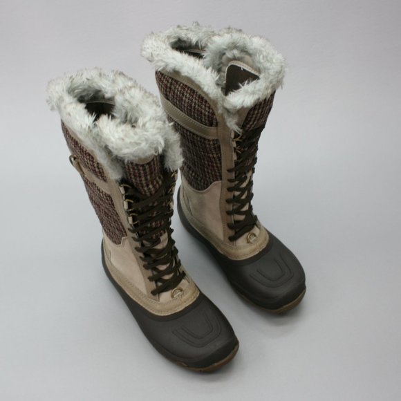The North Face Ladies 5 Shellista Lace Luxe Brown Waterproof Tall Winter Boots - Picture 6 of 12